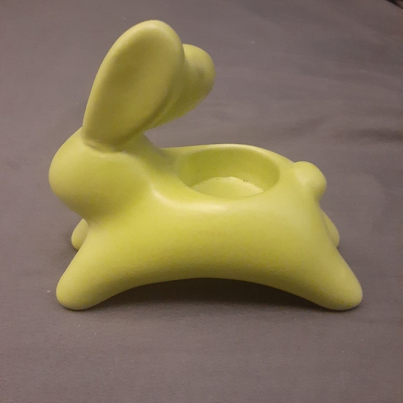 Lime Green Bunny Tealight Candleholder - Picture 1 of 7